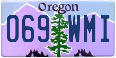 OR license plate 069WMI