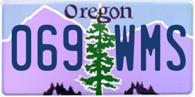 OR license plate 069WMS