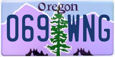 OR license plate 069WNG