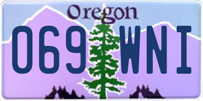 OR license plate 069WNI
