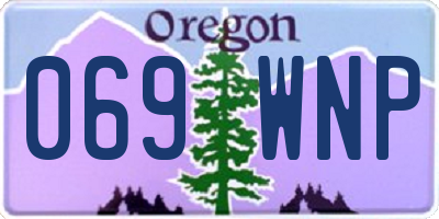 OR license plate 069WNP
