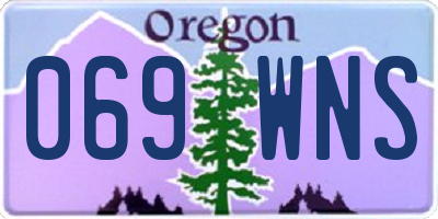 OR license plate 069WNS