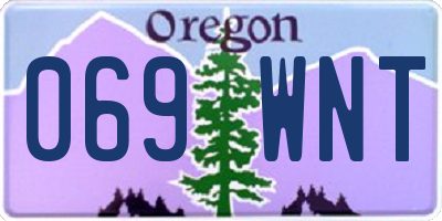 OR license plate 069WNT
