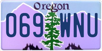 OR license plate 069WNU