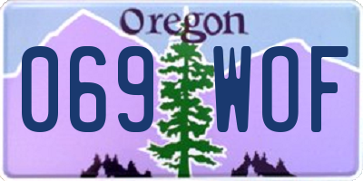OR license plate 069WOF