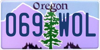 OR license plate 069WOL