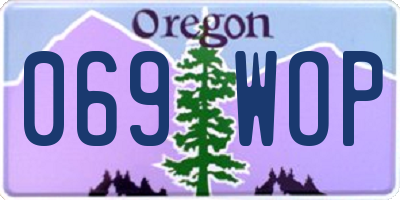 OR license plate 069WOP