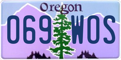 OR license plate 069WOS