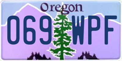 OR license plate 069WPF