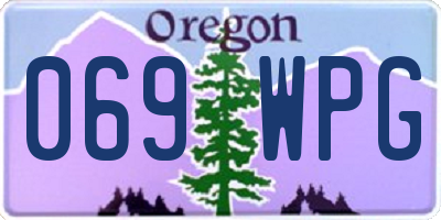 OR license plate 069WPG