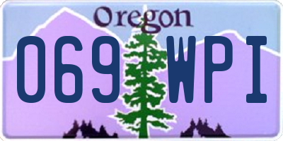 OR license plate 069WPI