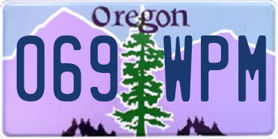 OR license plate 069WPM