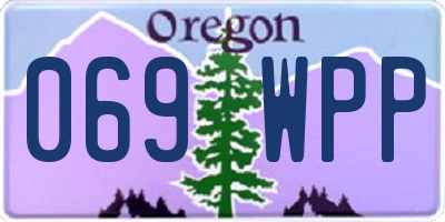 OR license plate 069WPP