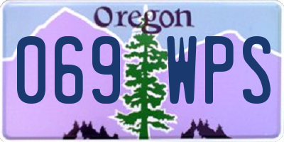 OR license plate 069WPS