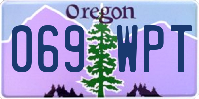 OR license plate 069WPT