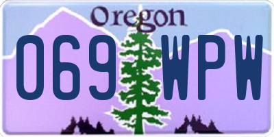 OR license plate 069WPW