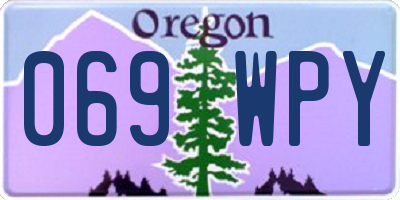 OR license plate 069WPY