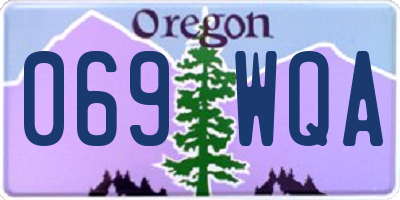 OR license plate 069WQA