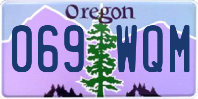 OR license plate 069WQM