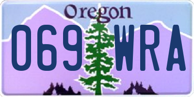 OR license plate 069WRA