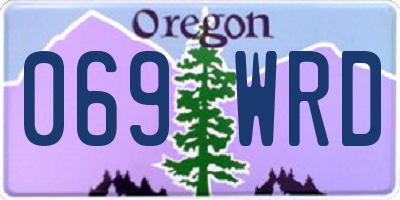 OR license plate 069WRD