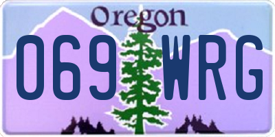 OR license plate 069WRG