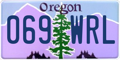 OR license plate 069WRL