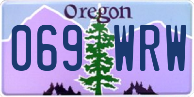 OR license plate 069WRW