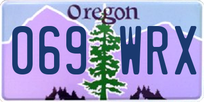 OR license plate 069WRX