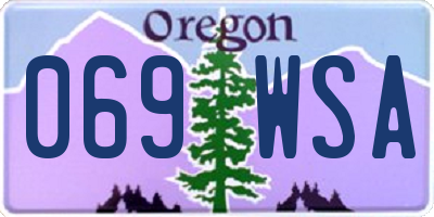 OR license plate 069WSA