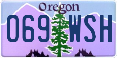 OR license plate 069WSH