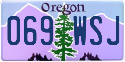 OR license plate 069WSJ