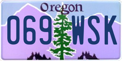 OR license plate 069WSK