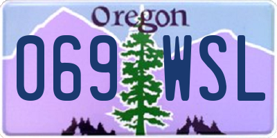 OR license plate 069WSL