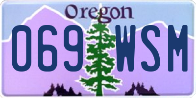 OR license plate 069WSM