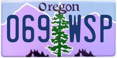 OR license plate 069WSP