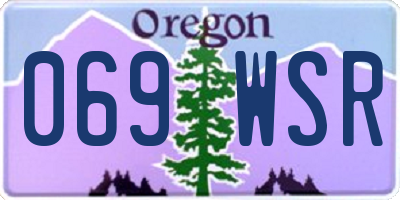OR license plate 069WSR