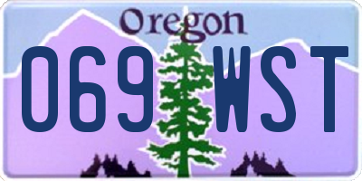 OR license plate 069WST