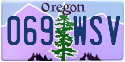 OR license plate 069WSV