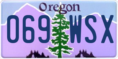 OR license plate 069WSX