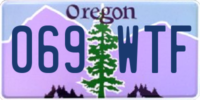 OR license plate 069WTF