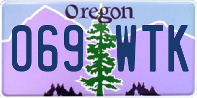 OR license plate 069WTK