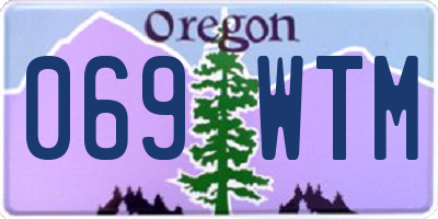 OR license plate 069WTM