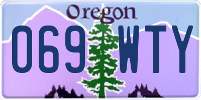 OR license plate 069WTY