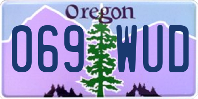 OR license plate 069WUD