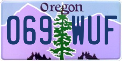 OR license plate 069WUF