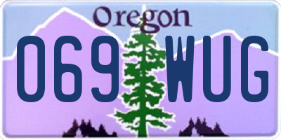 OR license plate 069WUG