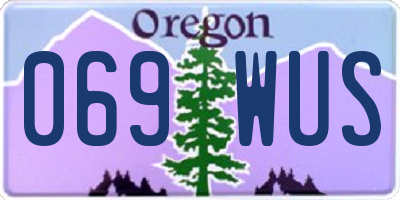 OR license plate 069WUS