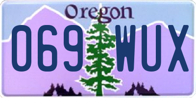 OR license plate 069WUX