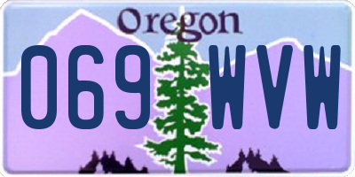 OR license plate 069WVW